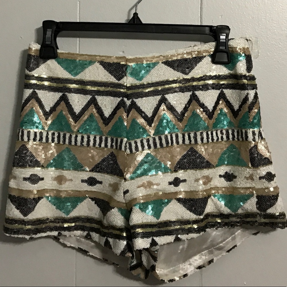 Sequin high waisted shirts